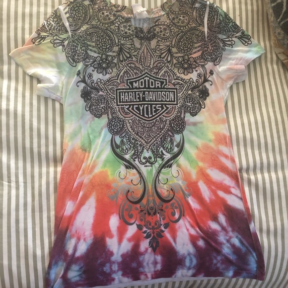 Harley-Davidson Tops - Harley Davidson Tye Dye Tshirt